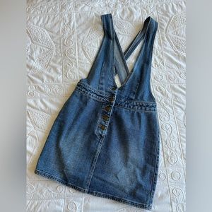 Large Billabong Warmin Up Denim Dress in Indigo